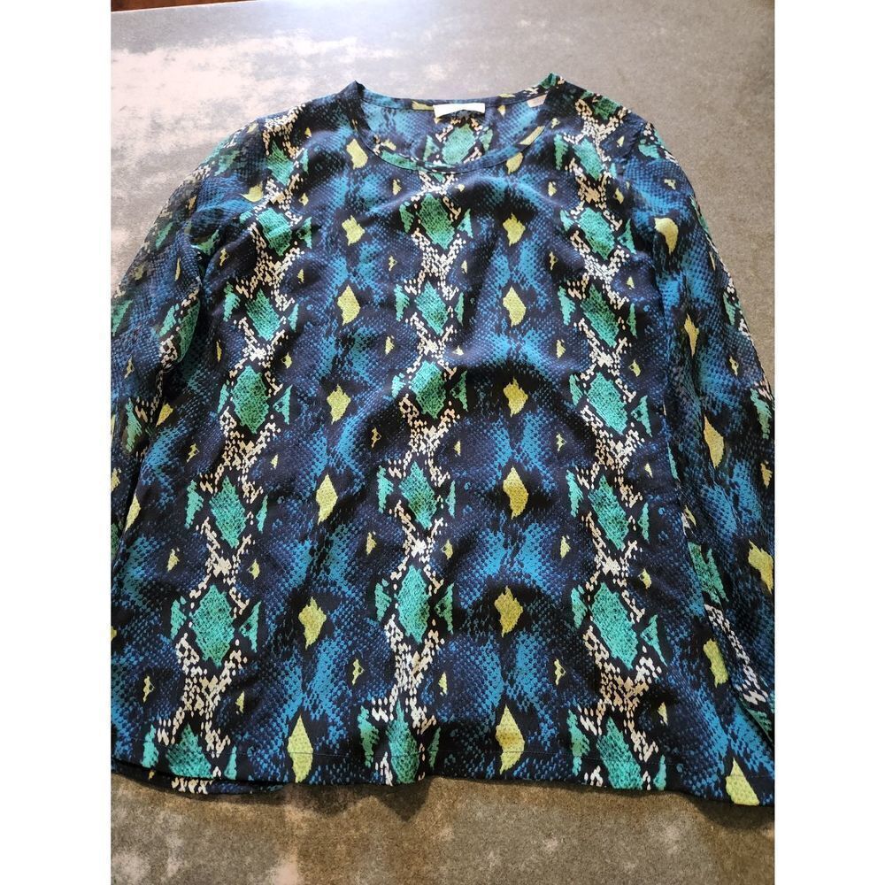 Equipment Liam silk Multi color python print sz XS - image 2